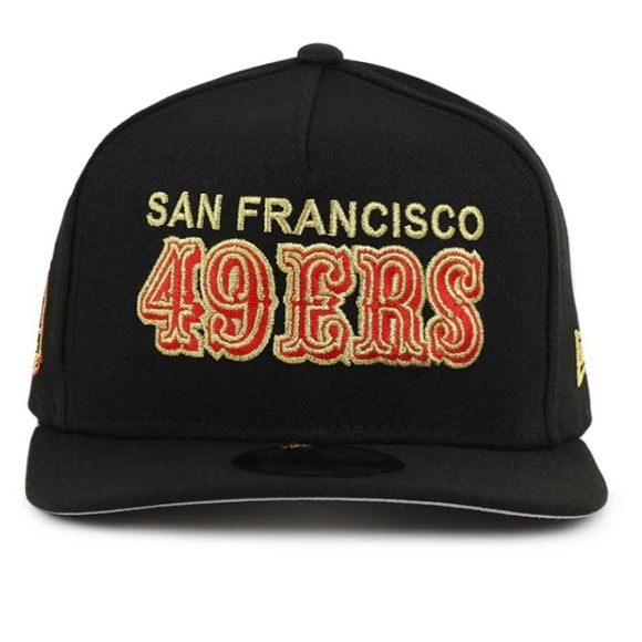 New San Francisco 49ers Super Bowl XXIV SP Black 9Fifty A-Frame Snapback - Picture 2 of 8